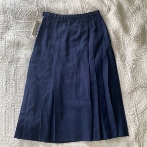 Pendleton Navy Pleated Skirt
